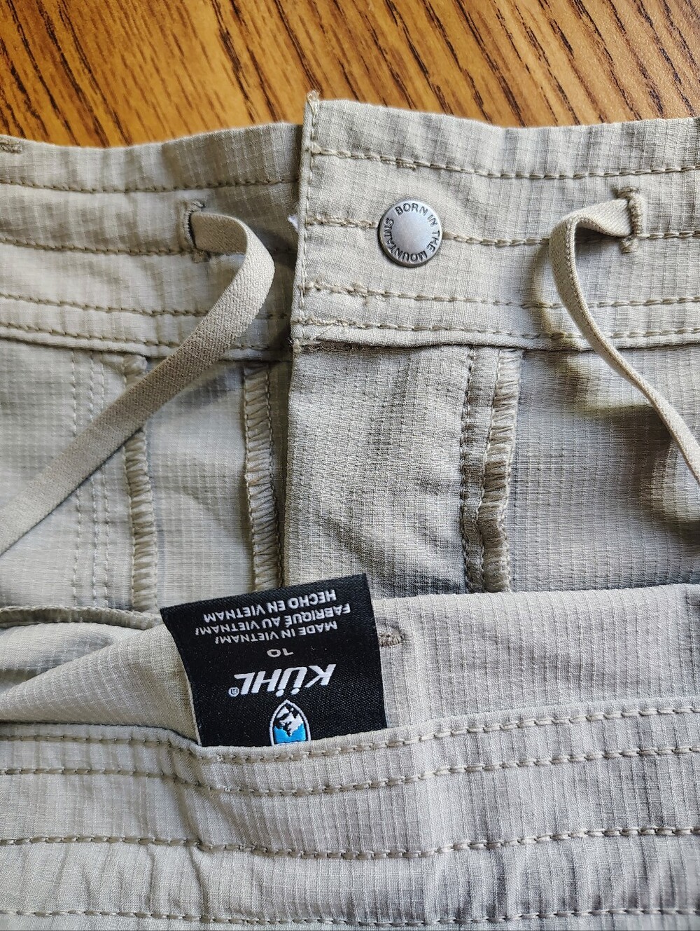 KUHL Horizon Women's Outdoor Hiking Cargo Shorts Roll Hem Stone color size 10. - Picture 7 of 15